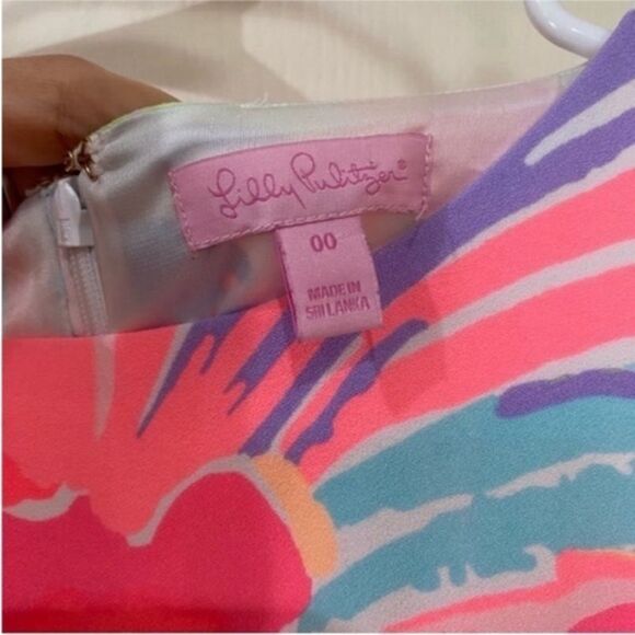 Lilly Pulitzer Dona Shift Romper Skort Dress Women Size 00 Under Shorts Back Zip - Picture 2 of 5